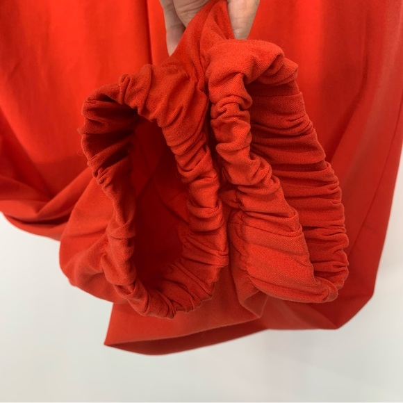 New York & Company Deep Orange Belted Pants Jogger Taper Elastic Slim Ankle - Picture 6 of 16